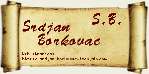 Srđan Borkovac vizit kartica